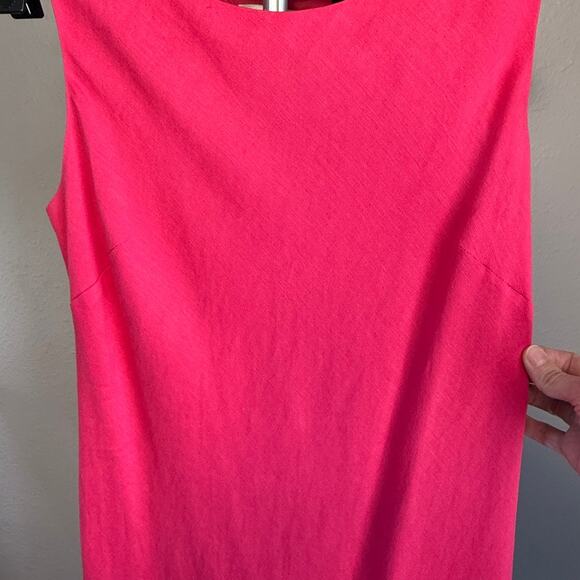 Vintage Jessica Howard Pink Linen Blend Sleeveless Maxi Dress Classic Dress Sz 6 - Picture 5 of 12